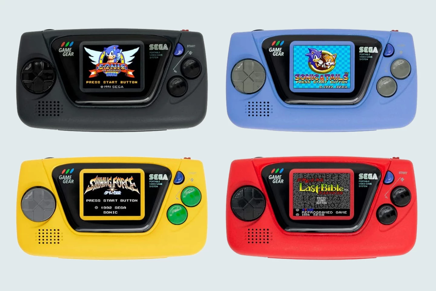 Four colors of the Game Gear Mini will be available